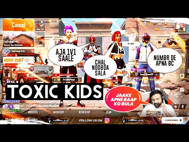 Most Toxic 14 Years Old Kids ever seen in PUBG Mobile |  Use Earphones