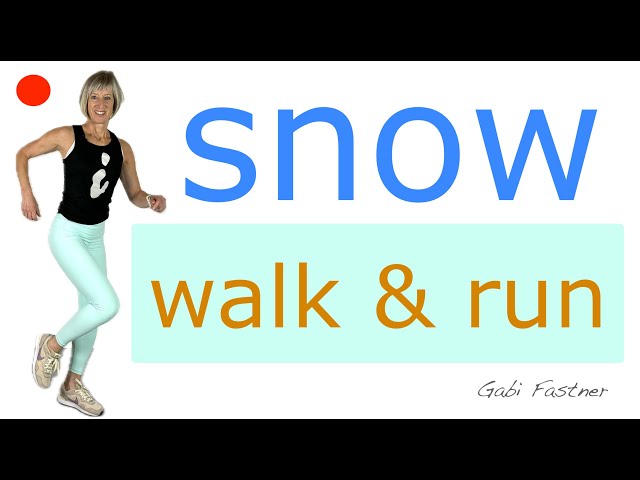 ❄️ 35 min. snow walk & run | ca. 3200 Schritte & 300 Kcal verbrennen | Cardio im Stehen, o. Geräte