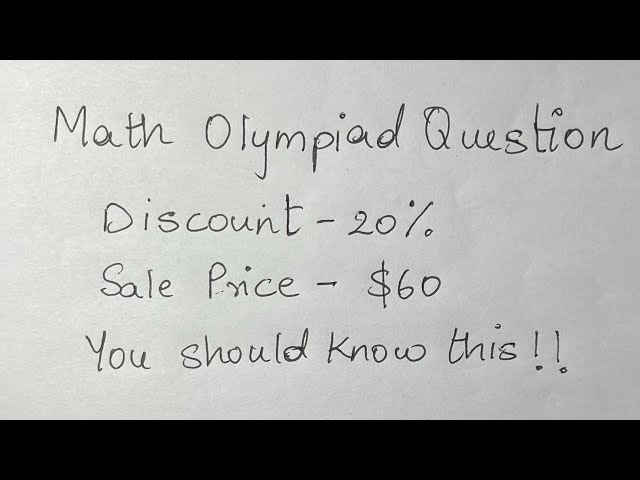 Math olympiad question