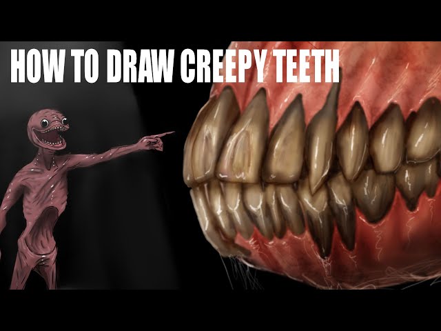 How to draw Creepy Teeth Tutorial - Darian_Quilloy