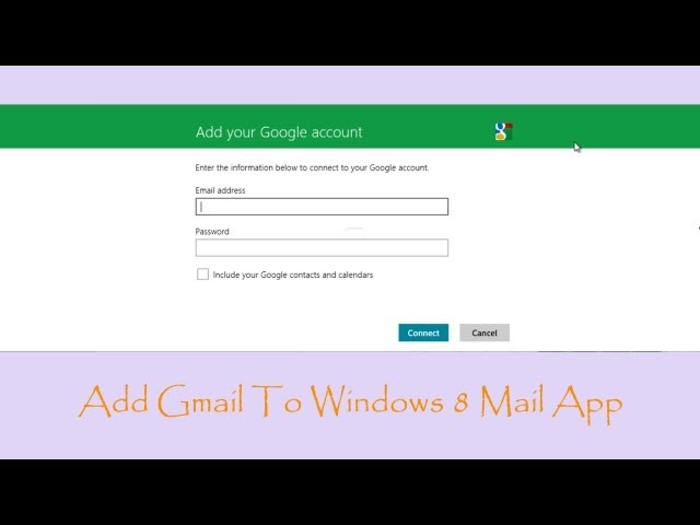 How to Add Gmail Account to Windows 8 Mail App