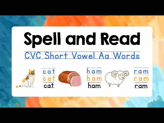 CVC Reading Practice | CVC Spelling Words | Short Vowel A | Spell and Read 1
