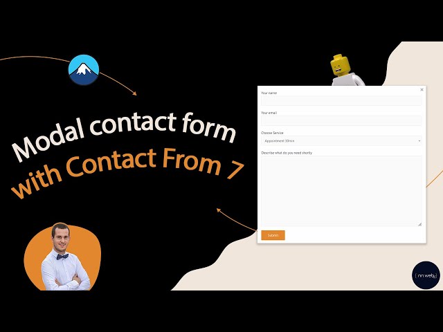Modal Popup form with Contact Form 7 or any other plugin | WordPress tutorial