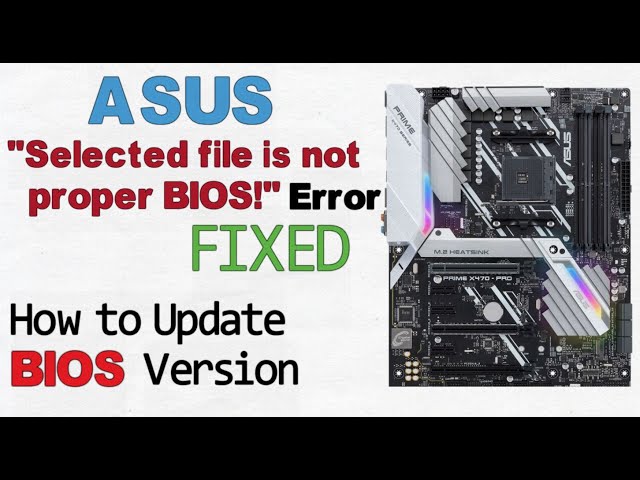 Asus Motherboard BIOS Update | Error message Fixed