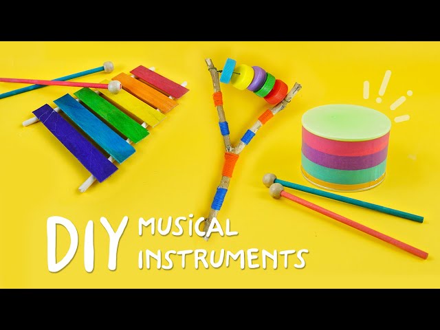 DIY Musical Instruments Craft You can do anytime - Part 2