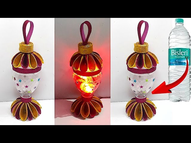 How to make Lantern/Tealight Holder from Waste plastic bottle | DIY Home Decorations Idea
