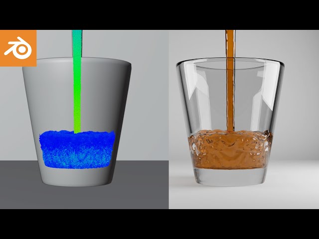Basic Glass Liquid Simulation (Blender 4.0 Tutorial)