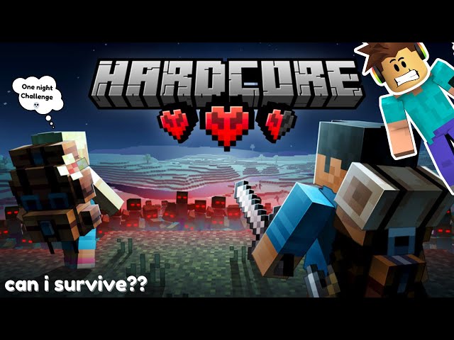 CAN I SURVIVE A NIGHT IN HARDCORE ? | #minecraft