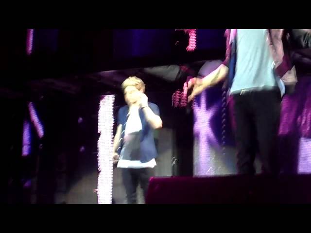 One Direction- LWWY 17/04/13 when i hit Niall with a wagon wheel