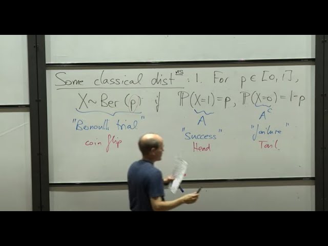 Probability Lecture 5: Some classical distributions, expectation - 1st Year Student Lecture