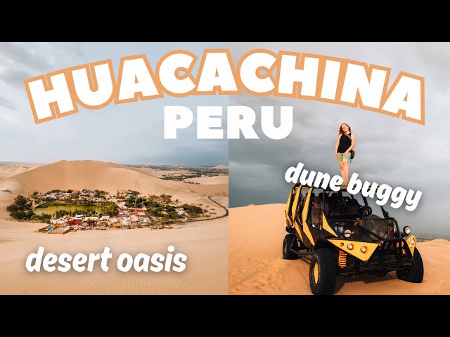 Huacachina desert oasis; dune buggy, sand boarding & hostel relax ☀️ Peru travel vlog