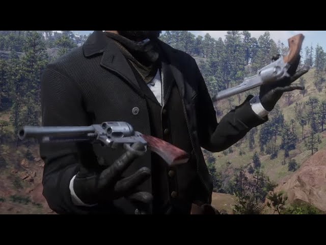 Red Dead Redemption 2 - All Gun Spinning Tricks Animations (First and Third Person)
