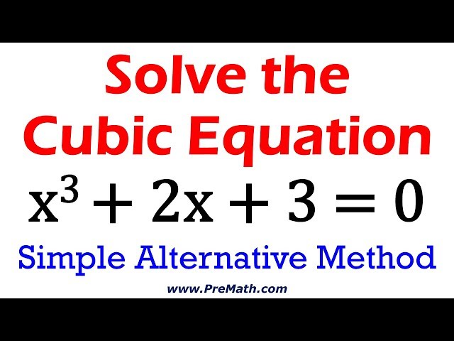 How to Solve Cubic Equations: Simple Alternative Method