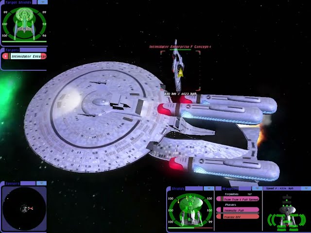 Aftermath Galaxy Dreadnought vs Intimidator Class | Remastered v1.2 | Star Trek Bridge Commander