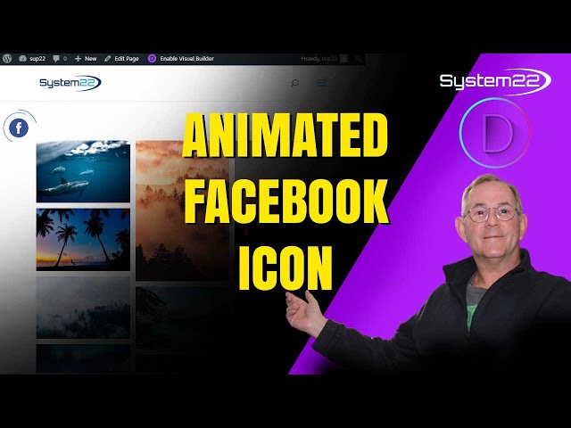Divi Theme Add An Animated Facebook Icon