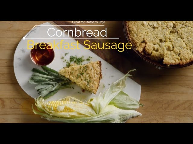 Gluten Free Skillet Cornbread with Breakfast Sausage (ButcherBox Breakfast Sausage | Roast)