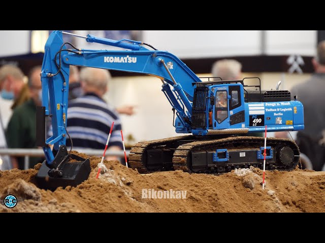 DETAILED RC MODEL TRUCKS & RC CONSTRUCTION SITE ACTION! MODELL-HOBBY-SPIEL LEIPZIG 2021