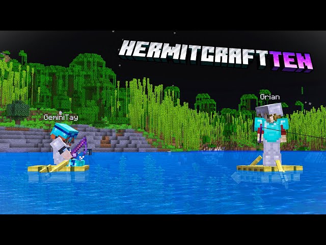 Hermitcraft 10 - First stream! Fishing with Grian for 2 hours