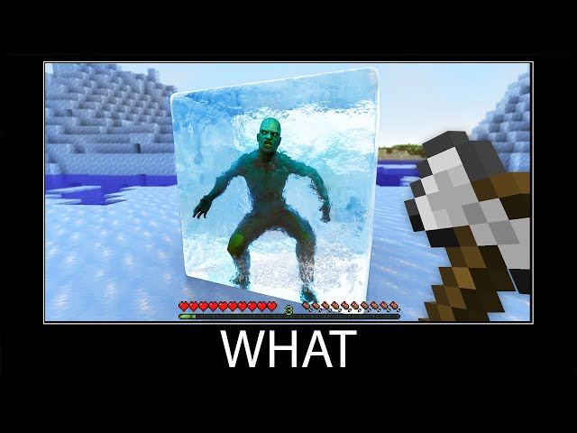Minecraft wait what meme part 299 realistic minecraft ice block
