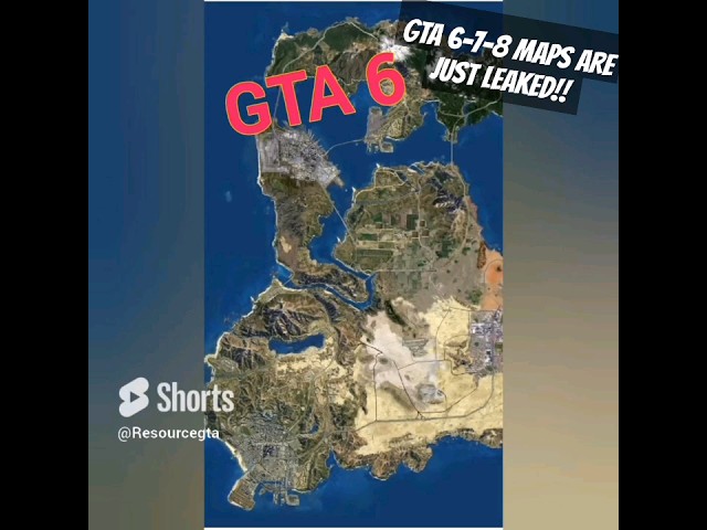 GTA 6-7-8 MAPS ARE JUST LEAKED!!  HOW BIG THE GAME WILL BE? #shorts #gta6