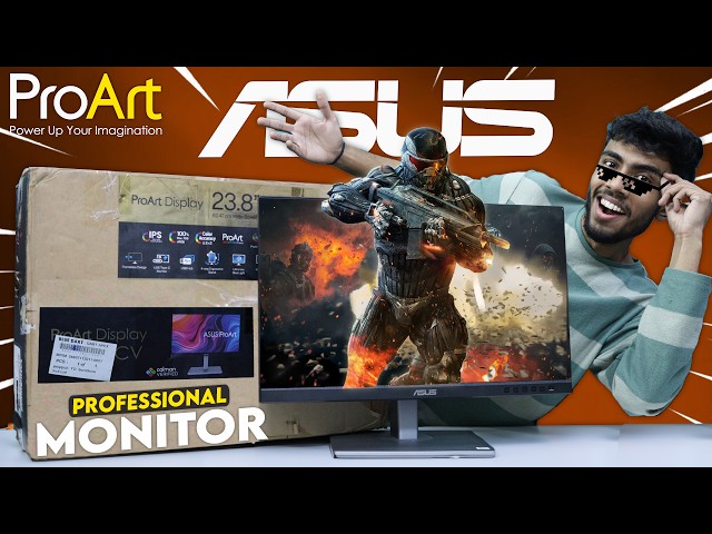 I Bought Best Monitor For Editing & Gaming From Amazon!🤩 Comes with USB, Type C Port - Asus ProArt