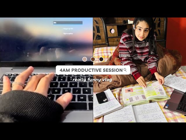 4AM productive NIGHT routine 🌃 study + fun + exam stress | life update 😮‍💨