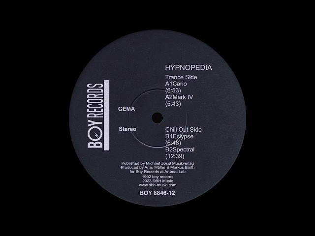 Hypnopedia ─ Cario [BOY8846] ︱1992 Repress