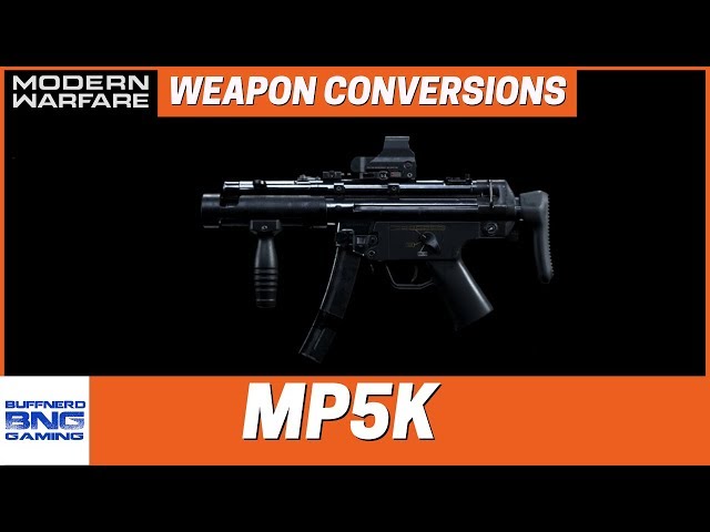 MP5K Weapon Conversion - Call Of Duty Modern Warfare