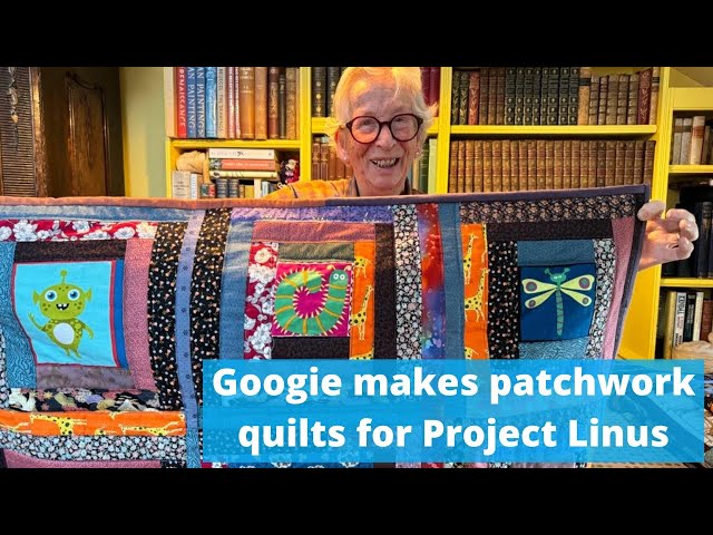 Googie shows us how she makes patchwork quilts for Project Linus