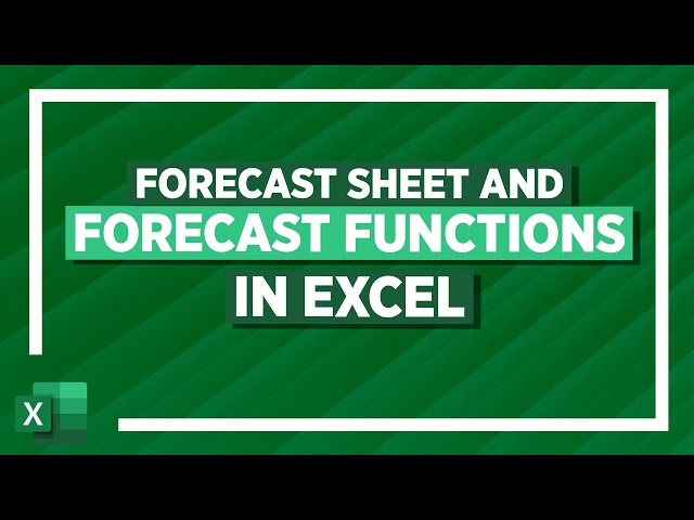 Forecasting in Excel Tutorial: Forecast Sheet and Functions (SLOPE, INTERCEPT, FORECAST.LINEAR)