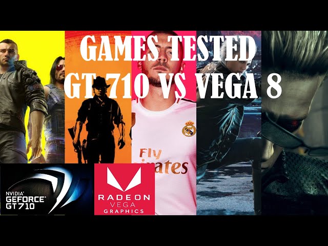 Games tested on Gt 710 vs Vega 8 Comparison