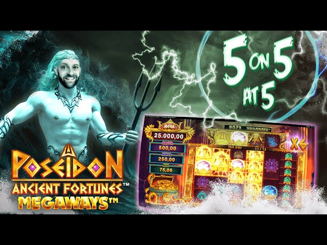 5 on 5 at 5: Ancient Fortunes Poseidon Megaways!