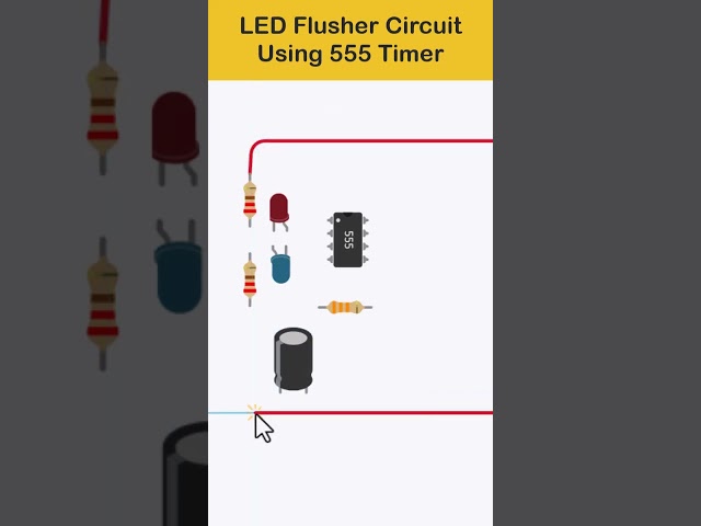 LED Flusher Using NE555 Timer #555 #diy #shorts