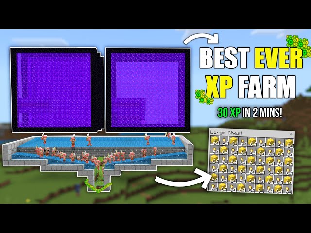 The BEST XP Farm in 1.21 Minecraft Bedrock (MCPE,Console,Windows)