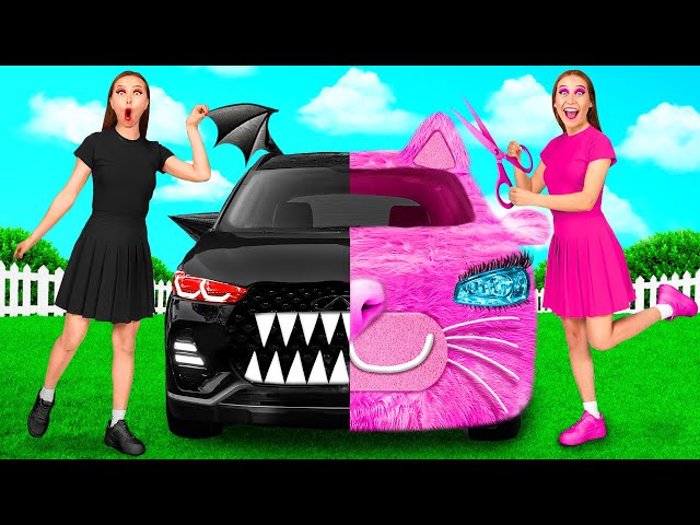 Pink Car vs Black Car Challenge | Funny Moments by DuKoDu Challenge