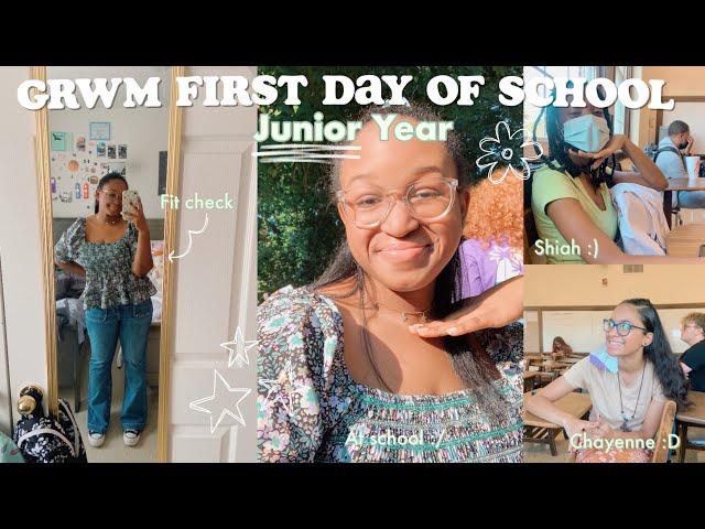GRWM FIRST DAY OF SCHOOL *JUNIOR YR* + SCHOOL VLOG ☆