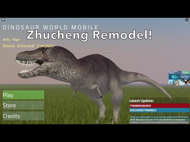 Zhuchengtyrannus V6 Remodel | Roblox Dinosaur World Mobile