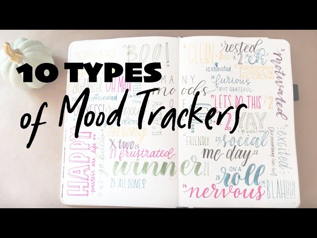 10 TYPES OF MOOD TRACKERS | Bullet Journaling for Mental Health