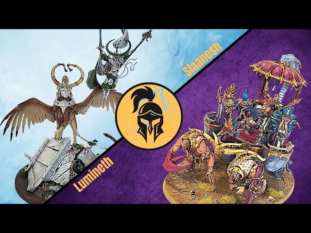 Age of Sigmar Battle Report: Lumineth RealmLords vs Hedonites of Slaanesh! Warcoda Series RAGES ON!!