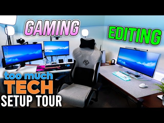 2021 Gaming & Content Creation Setup Tour! - Too Much Tech