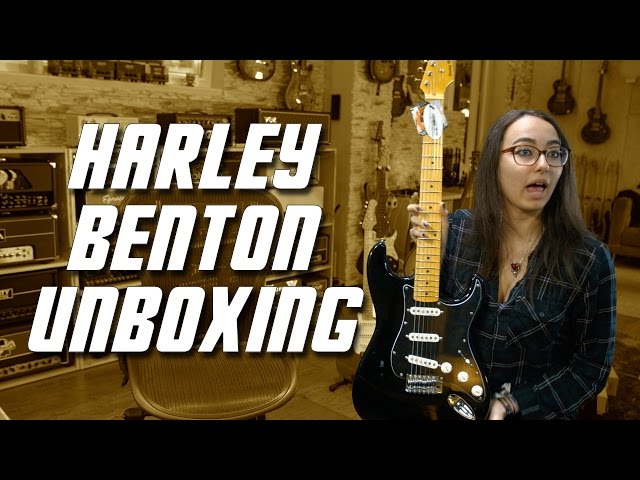 Harley Benton Unboxing and 1st Impressions with Kiana (4 Guitars)