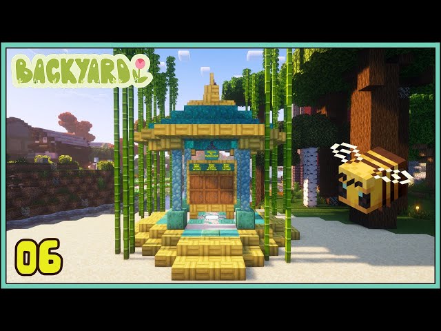 I Built A Bamboo Farm And Shop For My Minecraft Server | Backyard - Ep. 06