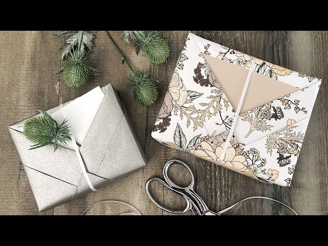 Kimono Style Gift Wrapping (*for shallow, rectangular boxes) | Gift Packaging Ideas