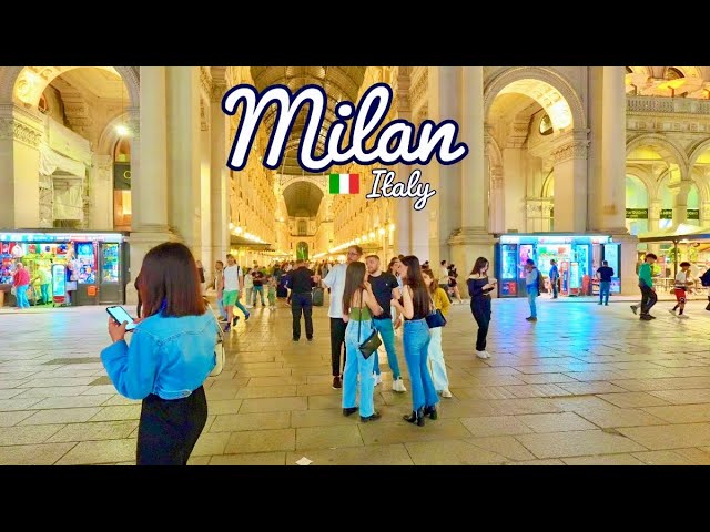 Milan, Italy 🇮🇹 - May 2024 - Night Walking Tour 4K-HDR 60fps