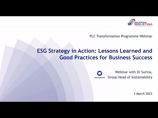 [PODCAST] ESG Strategy in Action: Insights from IOI Corporation Berhad