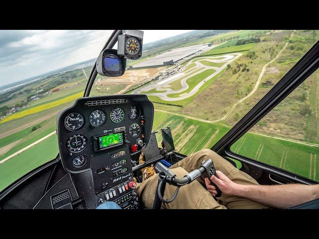 Lot helikopterem nad Torem Łódź // Robinson R44