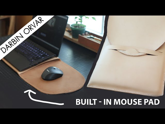 DIY Leather Laptop Sleeve w/ Secret Mouse Pad