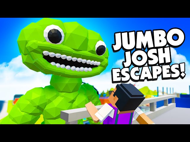 JUMBO JOSH Escapes and Chases Me! in Tiny Town