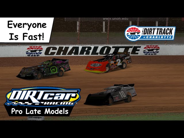 iRacing - Dirt Pro Late Models - Dirt Track of Charlotte - Everyone is Fast!