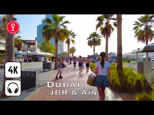 DUBAI - UAE 🇦🇪 4K JBR THE WALK | Jumeirah Beach Residence & Ain Bluewaters Island
